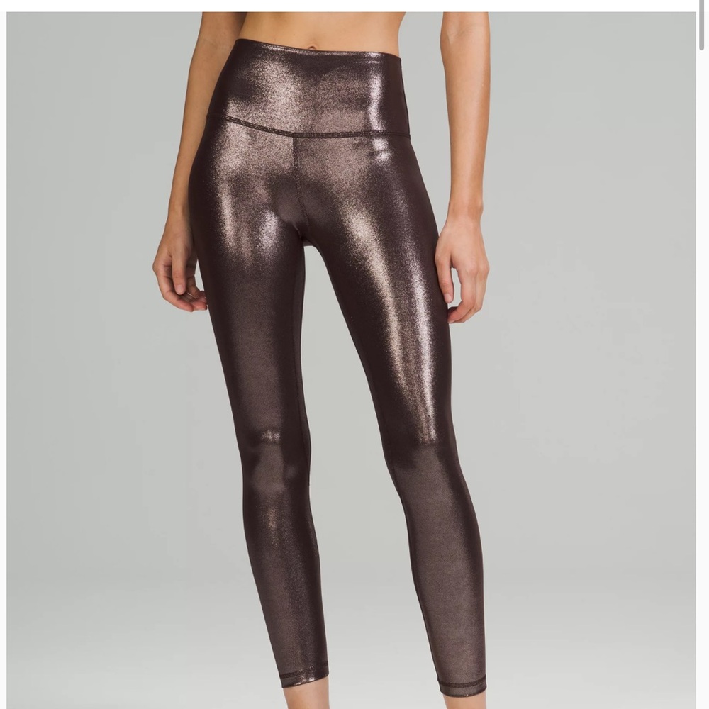 Lululemon Align High-Rise pant-Shine Radiate Foil Print French Press